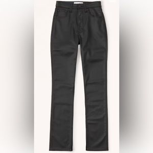 Abercrombie & Fitch The Slim Straight Ultra High Rise Split Hem Jeans